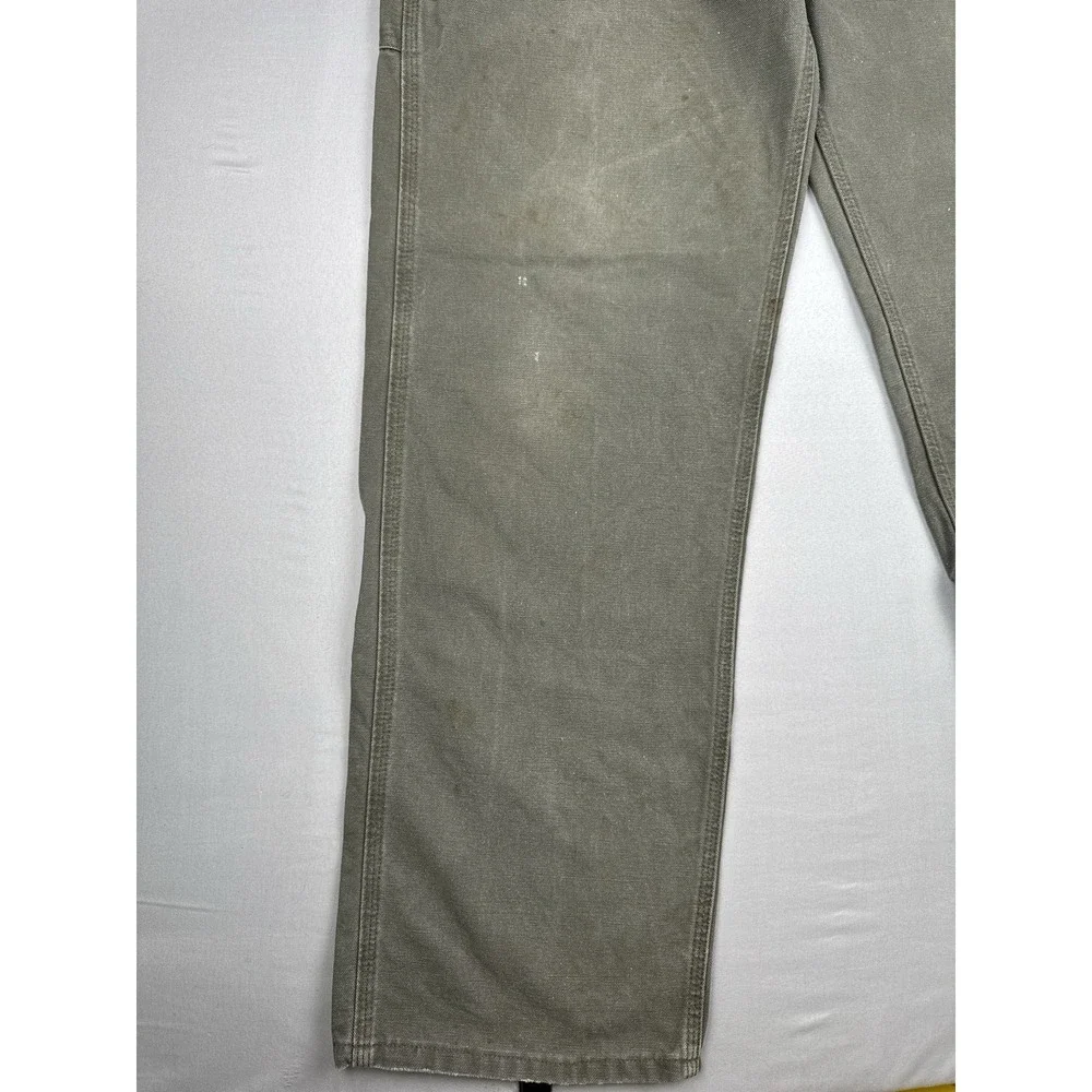 Vintage Carhartt B11 MOS Work Pants 36x34 Moss Green Carpenter Duck Canvas